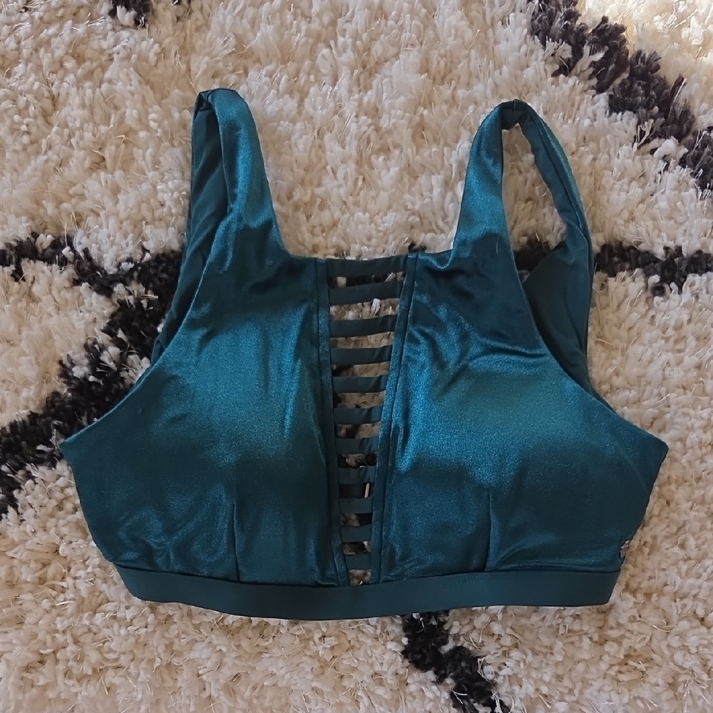 Calia Teal Strappy Women's Swim Top